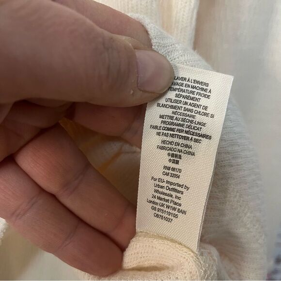 FREE PEOPLE WE THE FREE RAINBOW MULTI HENLEY THERMAL EMBROIDERED WOMEN’S XS - Picture 14 of 14